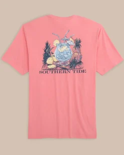 Store Southern Tide Pink Punch Short Sleeve T-Shirt Geranium Pink