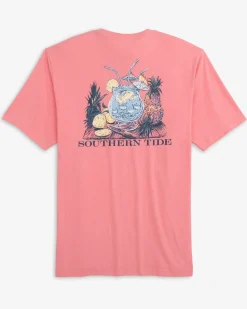 Store Southern Tide Pink Punch Short Sleeve T-Shirt Geranium Pink