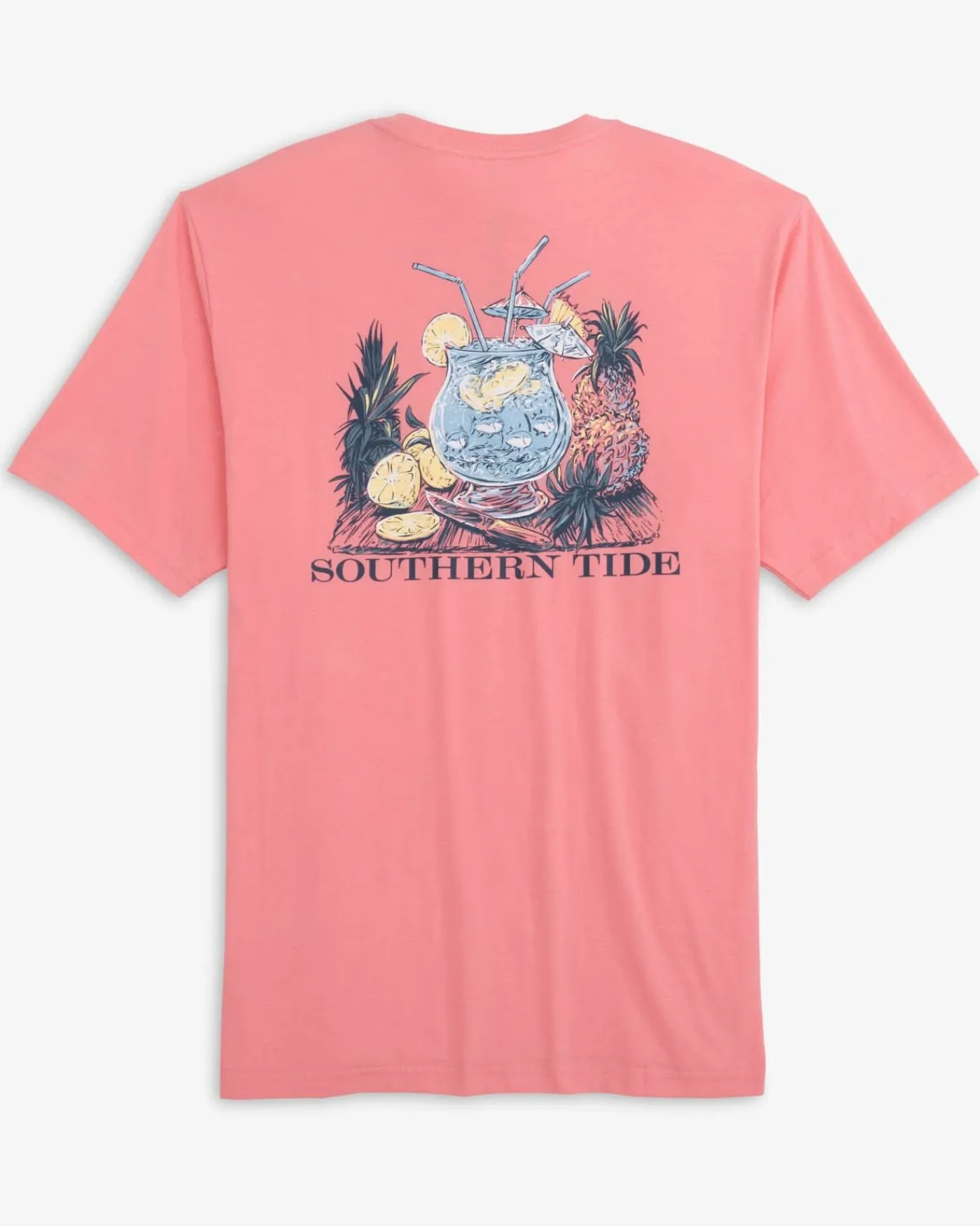 Store Southern Tide Pink Punch Short Sleeve T-Shirt Geranium Pink