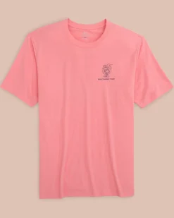 Store Southern Tide Pink Punch Short Sleeve T-Shirt Geranium Pink