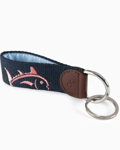 Shop Southern Tide Rising Skipjack Embroidered Key Fob