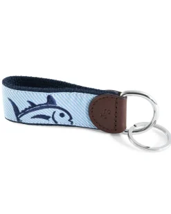 Hot Southern Tide Rising Skipjack Striped Key Fob True Navy
