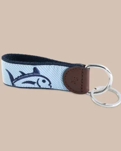Clearance Southern Tide Rising Skipjack Striped Key Fob True Navy