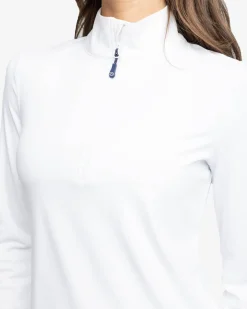 Outlet Southern Tide Runaround Quarter Zip Pull Over Classic White