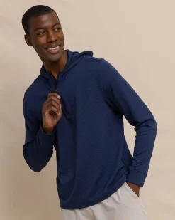 Fashion Southern Tide Scuttle Heather Performance Quarter Zip Hoodie