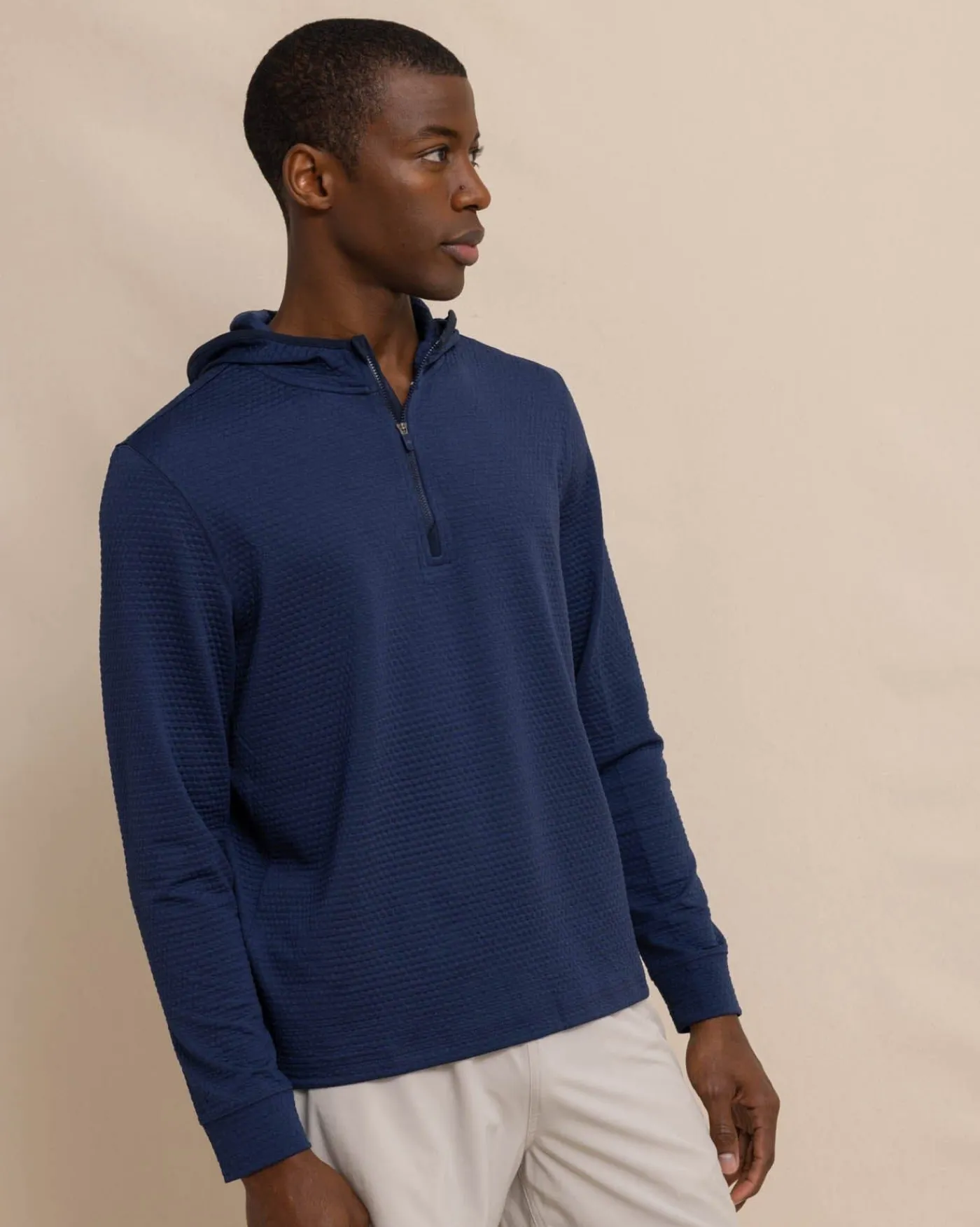 Fashion Southern Tide Scuttle Heather Performance Quarter Zip Hoodie
