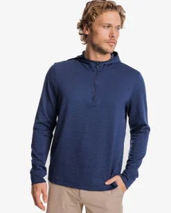 Fashion Southern Tide Scuttle Heather Performance Quarter Zip Hoodie