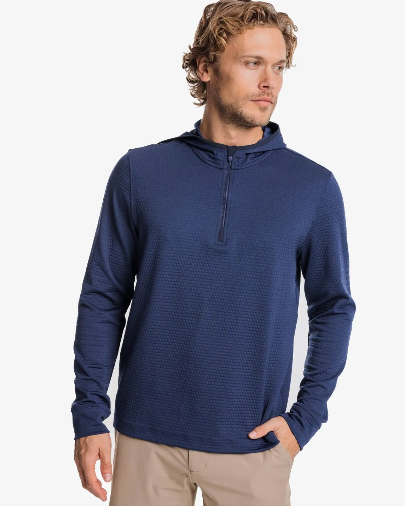 Fashion Southern Tide Scuttle Heather Performance Quarter Zip Hoodie