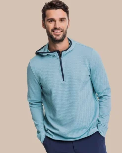 Cheap Southern Tide Scuttle Heather Performance Quarter Zip Hoodie - Sale