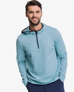 Cheap Southern Tide Scuttle Heather Performance Quarter Zip Hoodie - Sale
