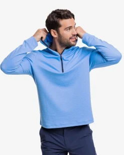 Cheap Southern Tide Scuttle Heather Performance Quarter Zip Hoodie - Sale