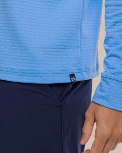 Cheap Southern Tide Scuttle Heather Performance Quarter Zip Hoodie - Sale
