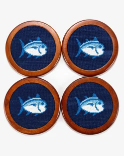 Fashion Southern Tide Skipjack Coaster Set Navy