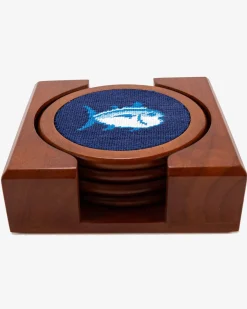 Fashion Southern Tide Skipjack Coaster Set Navy