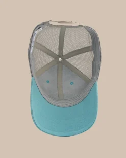 New Southern Tide Skipjack Trademark Trucker Hat Blue