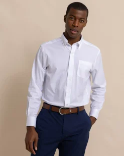 Sale Southern Tide Solid Brrr°® Intercoastal Performance Sport Shirt Classic White