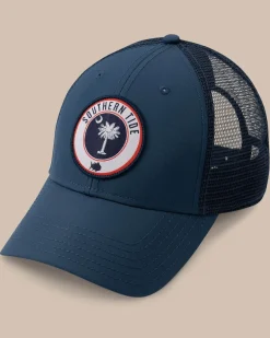 Shop Southern Tide South Carolina Patch Performance Trucker Hat Seven Seas Blue