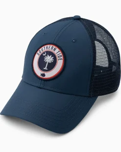 Shop Southern Tide South Carolina Patch Performance Trucker Hat Seven Seas Blue