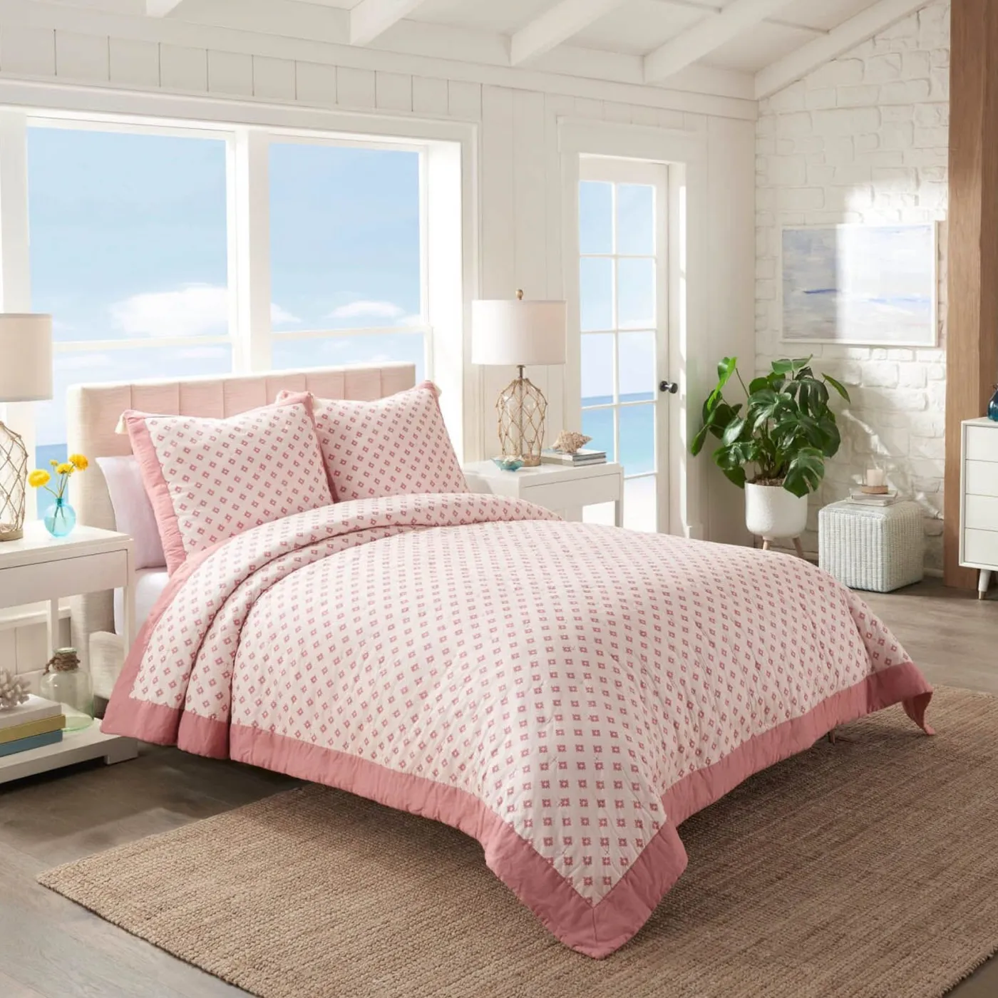 Shop WPH Southern Tide Hartsville European Square Sham Coral