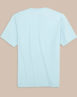 Store Southern Tide St Flag Left Chest Short Sleeve T-Shirt Chilled Blue