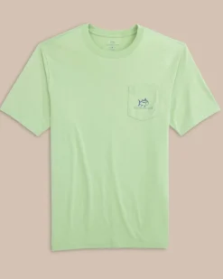 Best Southern Tide St Skipjack Crossed Short Sleeve T-Shirt Smoke Green