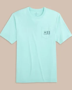 Sale Southern Tide St Striped Flags Short Sleeve T-Shirt Wake Blue
