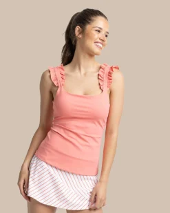 Best Southern Tide Staci Active Ruffle Tank