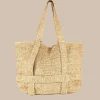 Sale Southern Tide Straw Traveler Tote Natural