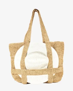 Sale Southern Tide Straw Traveler Tote Natural