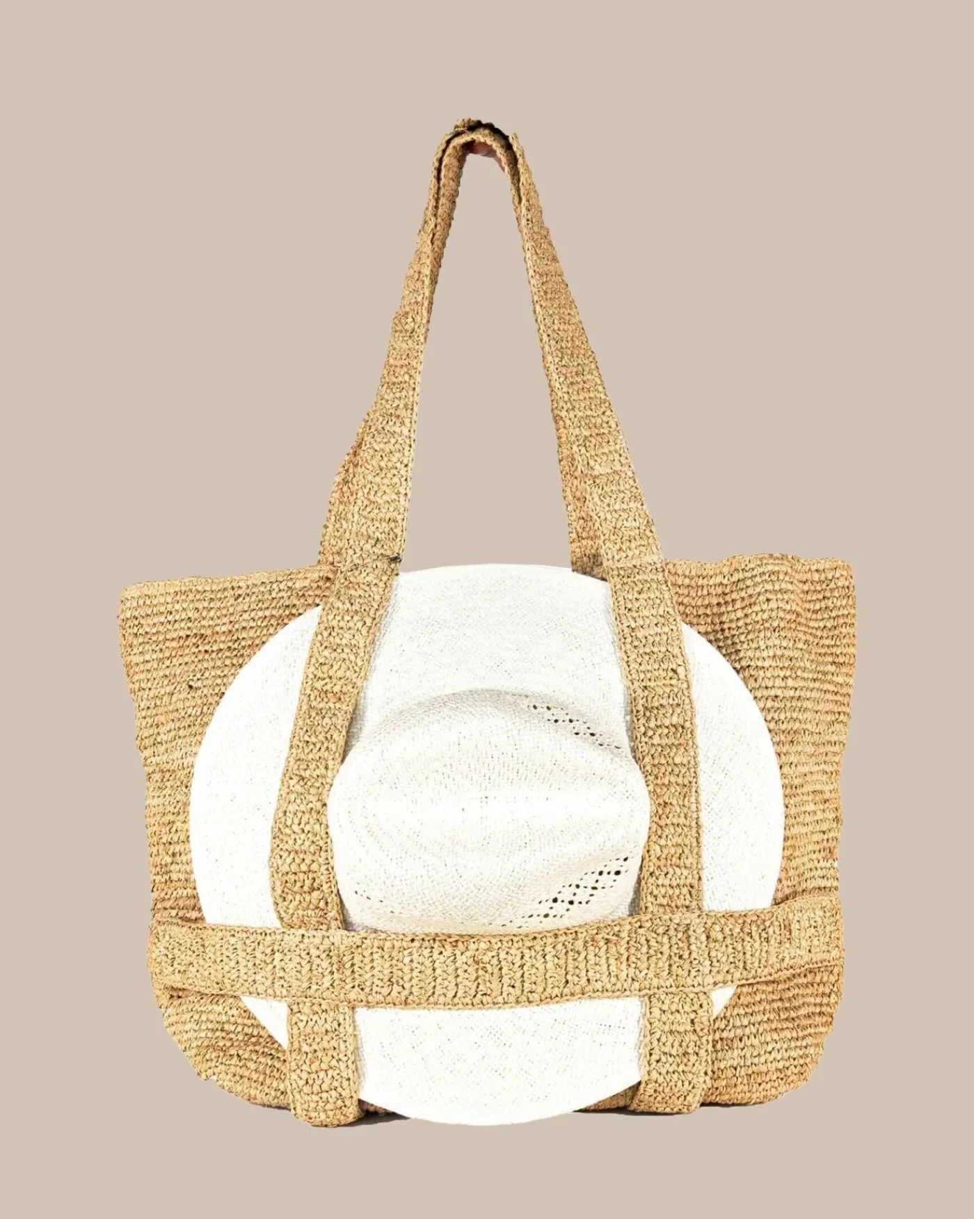Sale Southern Tide Straw Traveler Tote Natural