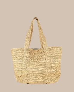 Sale Southern Tide Straw Traveler Tote Natural