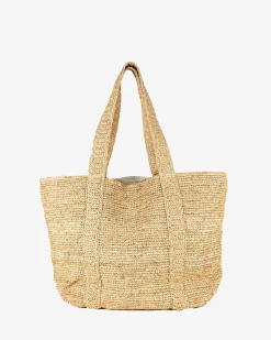 Sale Southern Tide Straw Traveler Tote Natural