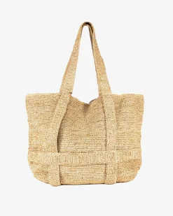 Shop Southern Tide Straw Traveler Tote Natural