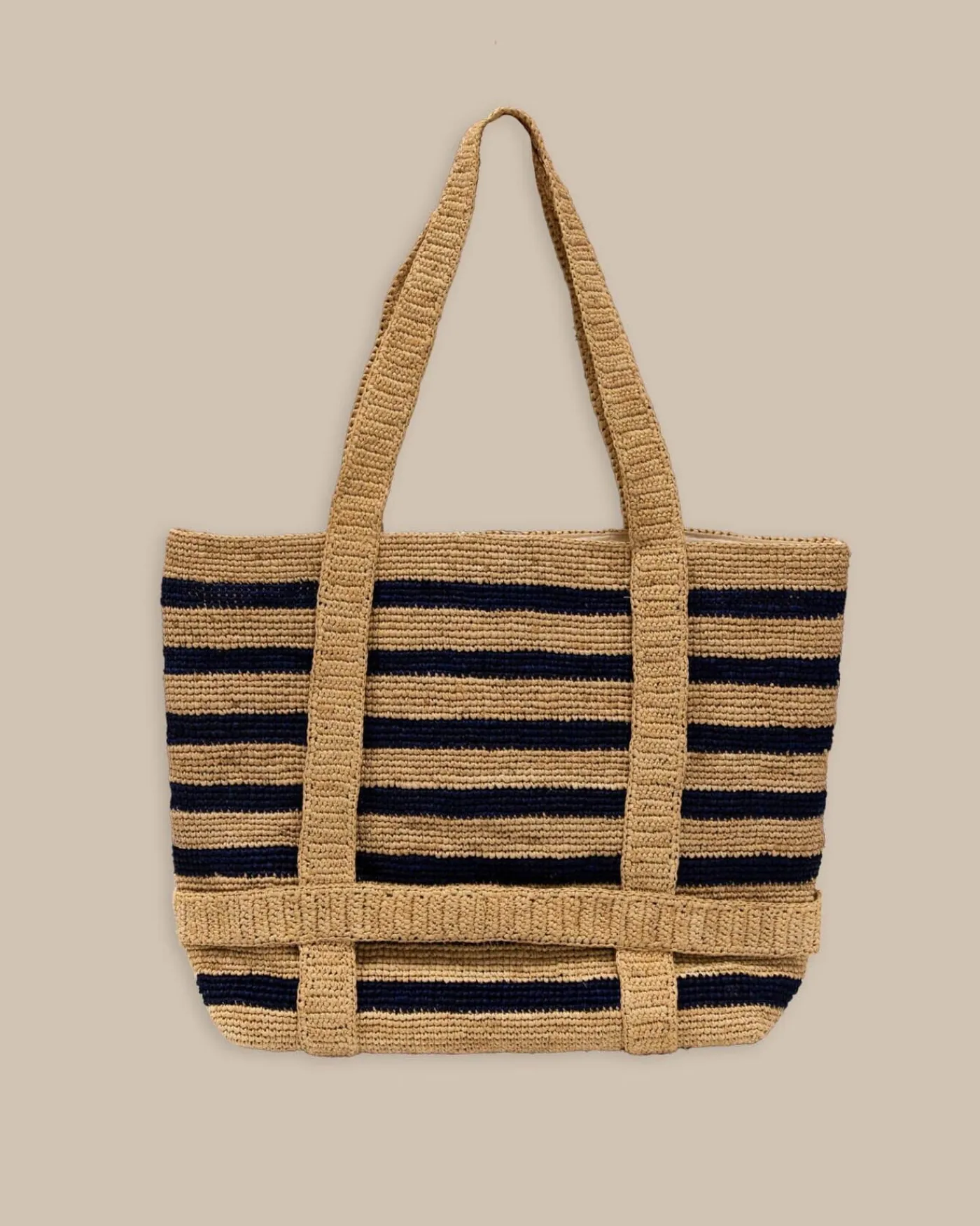 Hot Southern Tide Striped Straw Hat Carrier Beach Tote Navy