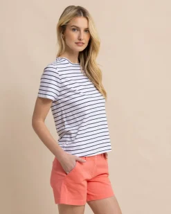 Store Southern Tide Sun Farer Stripe Crew Neck T-Shirt
