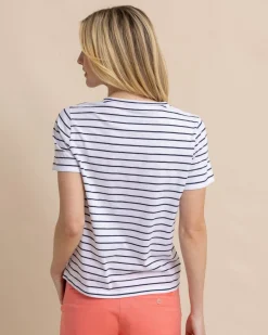 Store Southern Tide Sun Farer Stripe Crew Neck T-Shirt