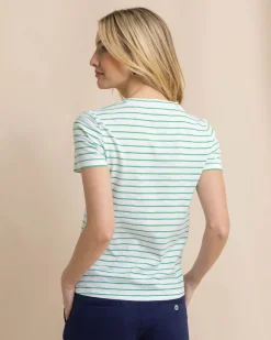 Store Southern Tide Sun Farer Stripe Crew Neck T-Shirt