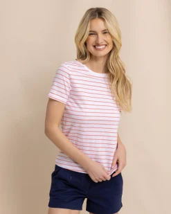 Store Southern Tide Sun Farer Stripe Crew Neck T-Shirt