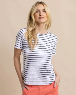 Store Southern Tide Sun Farer Stripe Crew Neck T-Shirt