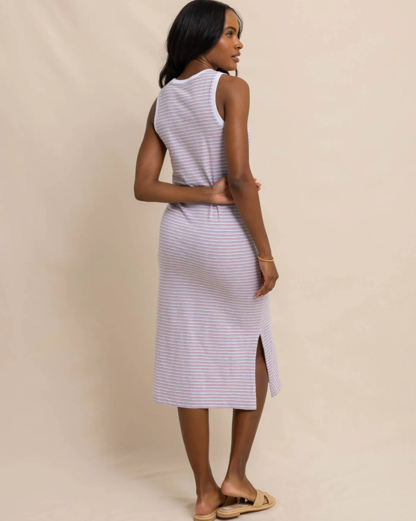 New Southern Tide Sun Farer Stripe Midi Tank Dress
