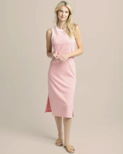 Discount Southern Tide Sun Farer Stripe Midi Tank Dress
