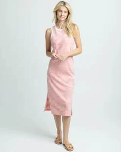 Discount Southern Tide Sun Farer Stripe Midi Tank Dress