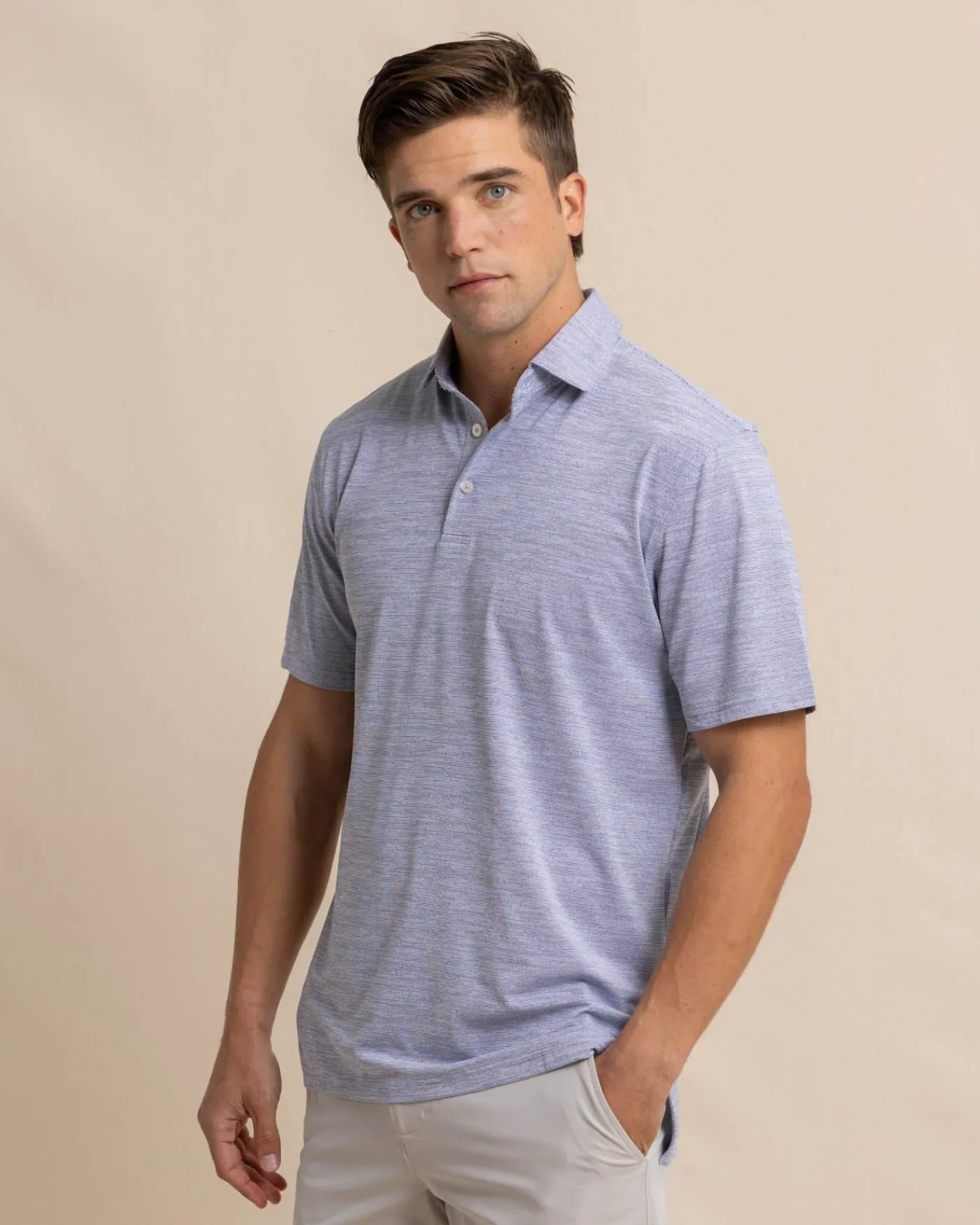 Cheap Southern Tide Team Colors Driver Spacedye Polo Shirt