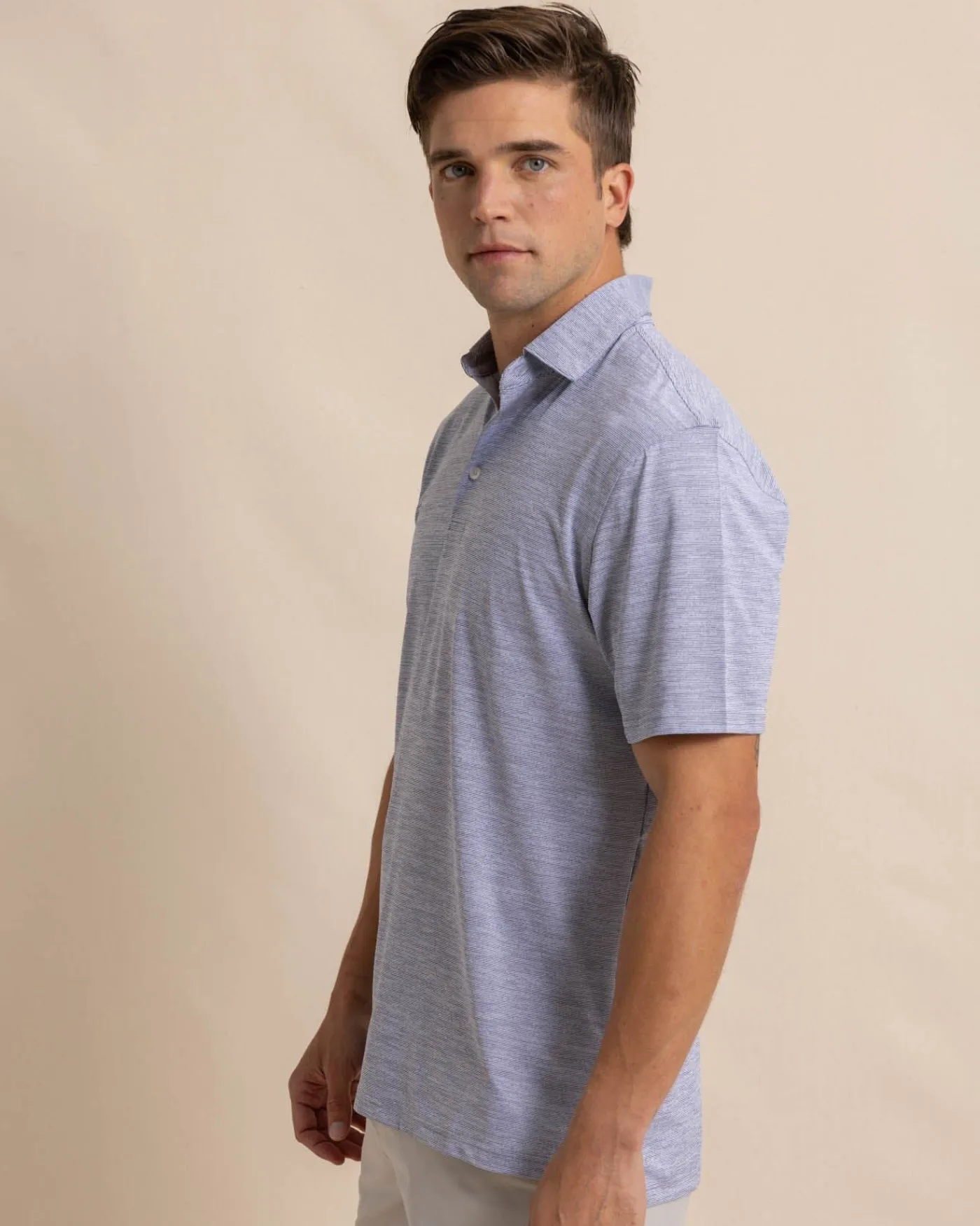 Cheap Southern Tide Team Colors Driver Spacedye Polo Shirt