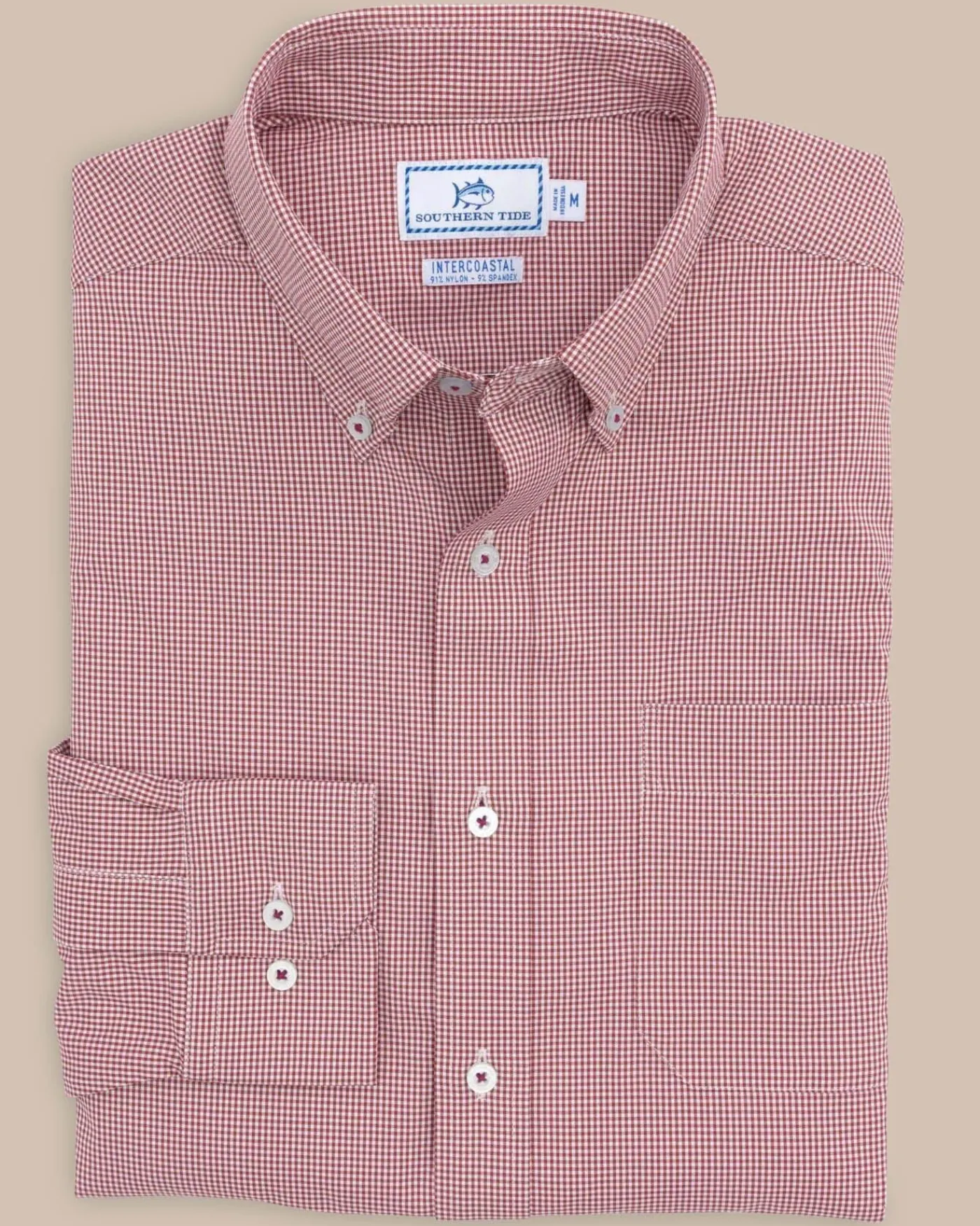 Cheap Southern Tide Team Colors Gingham Intercoastal Sport Shirt