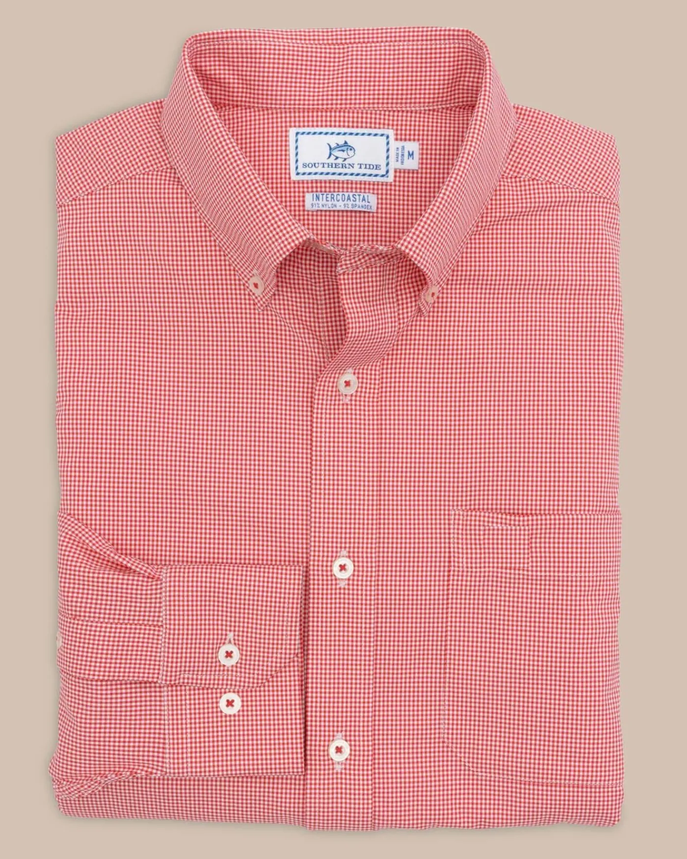 Cheap Southern Tide Team Colors Gingham Intercoastal Sport Shirt