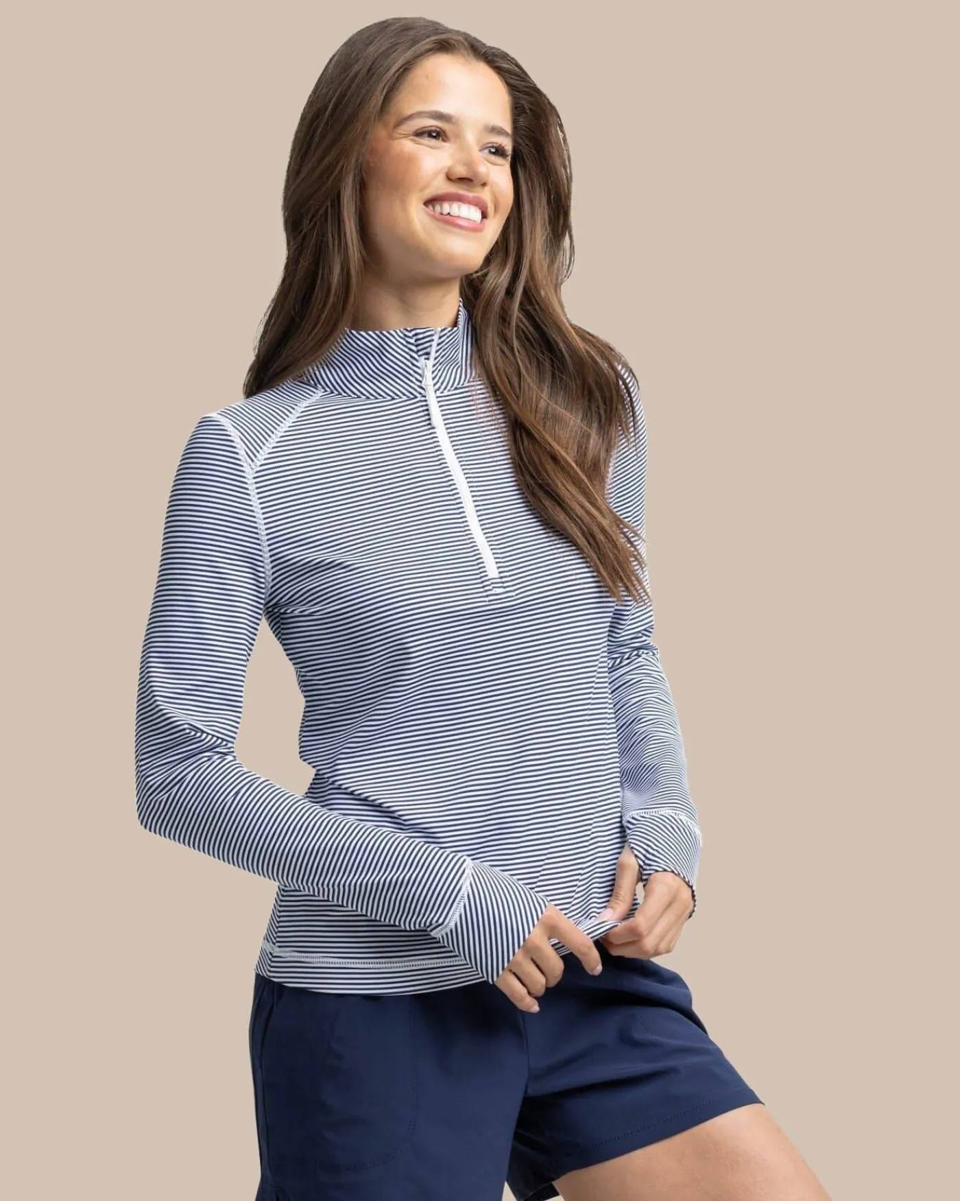 New Southern Tide Team Colors Runaround Quarter Zip Pull Over