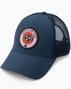 Outlet Southern Tide Tennessee Patch Performance Trucker Hat Seven Seas Blue