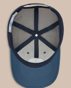 Best Southern Tide Texas Patch Performance Trucker Hat Seven Seas Blue