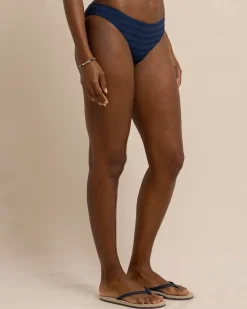 New Southern Tide Texture Bikini Bottom Dress Blue